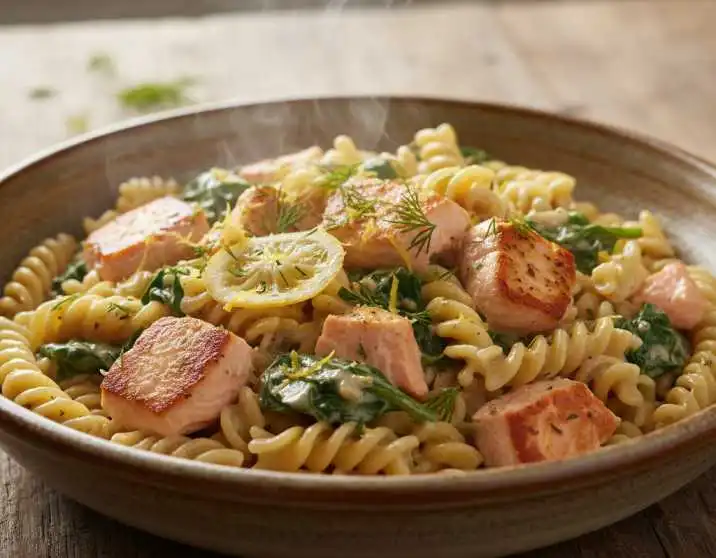 Cremige Spinat-Lachs-Pasta: Ein Restaurant-Rezept für zu Hause