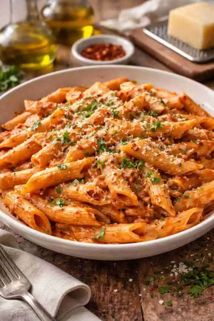 Penne alla Vodka: Das cremige 5-Zutaten-Rezept, das alle nach dem Geheimnis fragen lässt