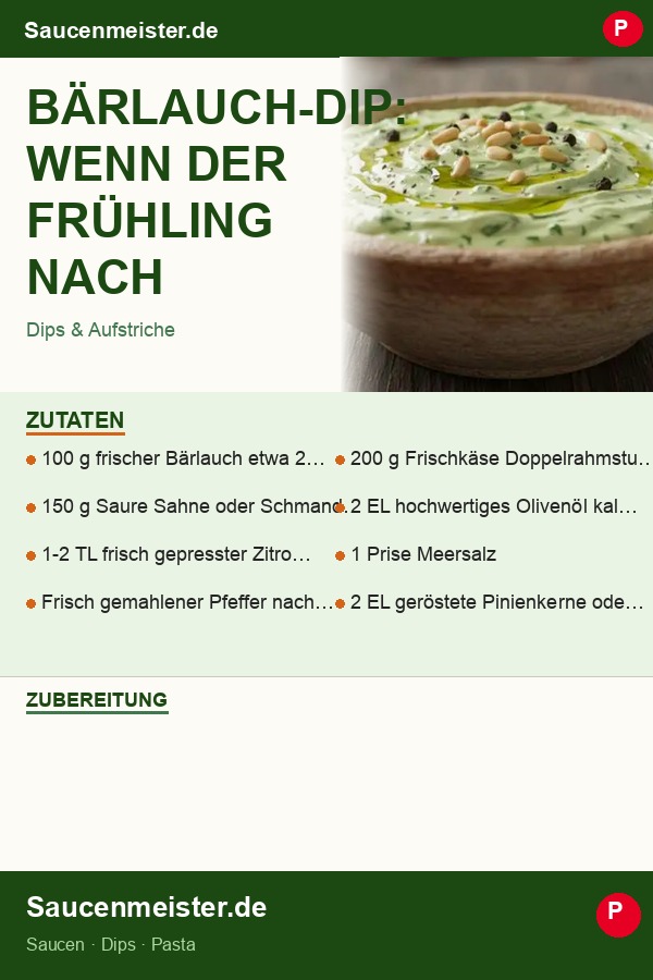Pinterest Pin: Bärlauch-Dip: Wenn der Frühling nach Knoblauch duftet