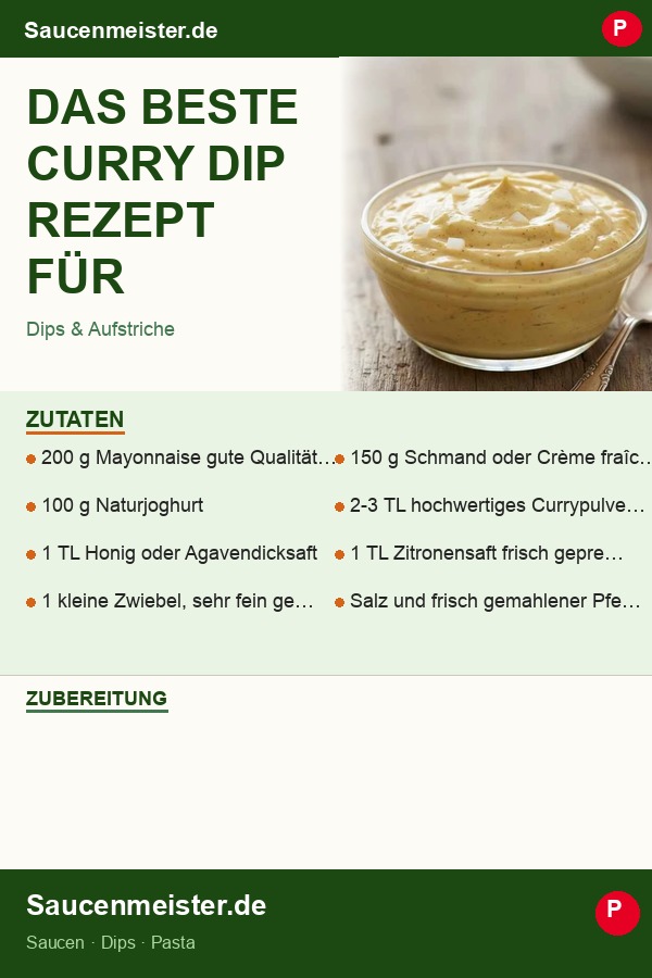 Pinterest Pin: Das Beste Curry Dip Rezept für Gemüse, Chips & Sandwiches