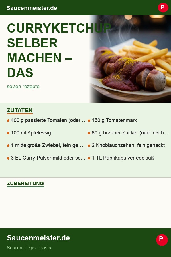 Pinterest Pin: Curryketchup selber machen – Das authentische Rezept für echten Genuss