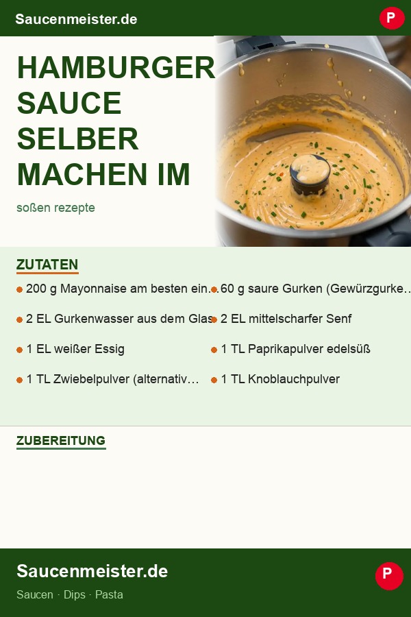 Pinterest Pin: Hamburger Sauce selber machen im Thermomix – So gelingt die perfekte Big Mac Sauce zu Hause!