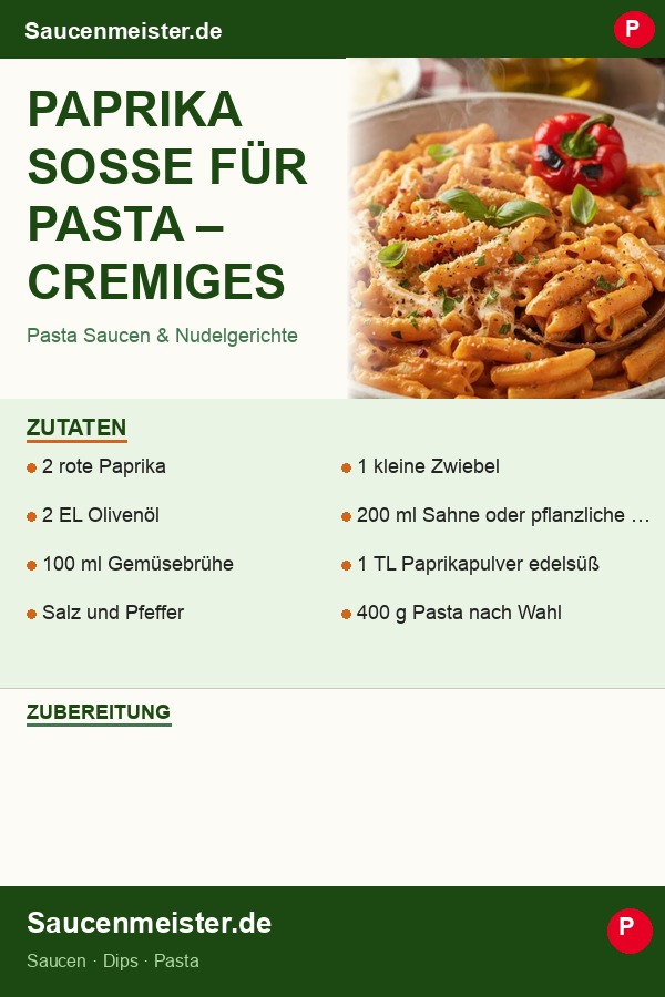 Pinterest Pin: Paprika Soße für Pasta – Cremiges Rezept & Tipps damit Paprika nicht bitter wird