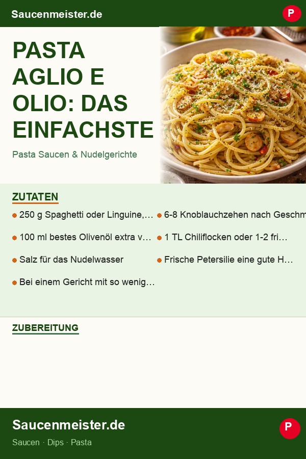 Pinterest Pin: Pasta Aglio e Olio: Das einfachste Rezept Italiens — und das süchtig machendste