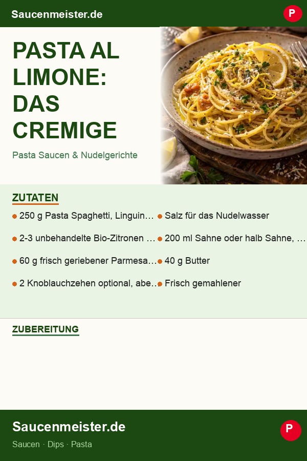 Pinterest Pin: Pasta al Limone: Das cremige Zitronenrezept, das meine Gäste nie vergessen