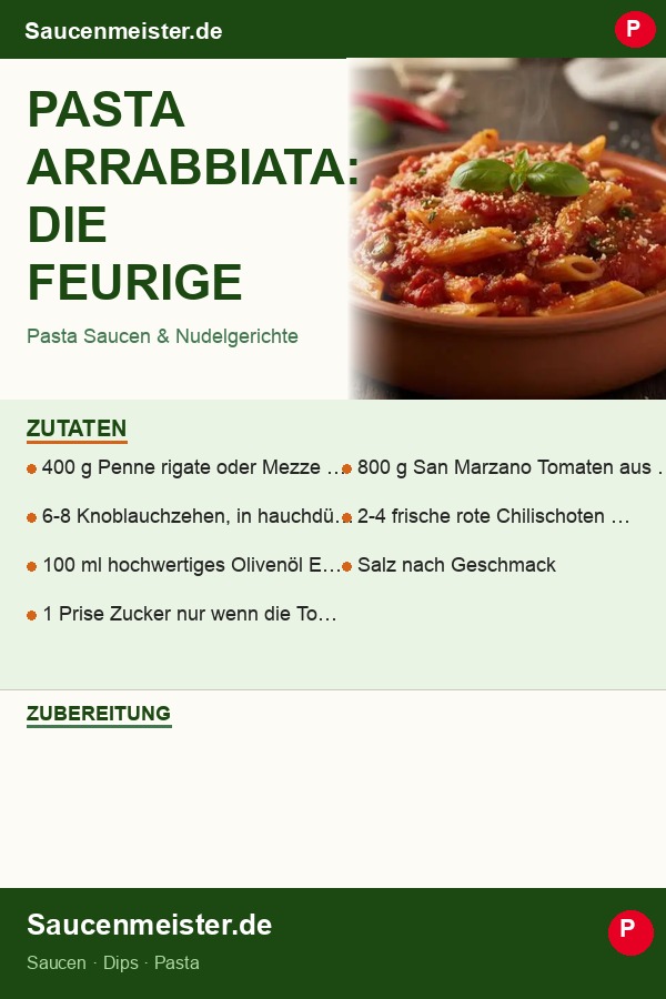 Pinterest Pin: Pasta Arrabbiata: Die feurige Seele Roms