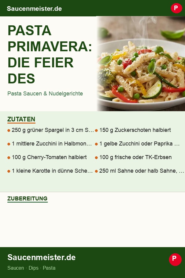 Pinterest Pin: Pasta Primavera: Die Feier des Frühlings auf dem Teller
