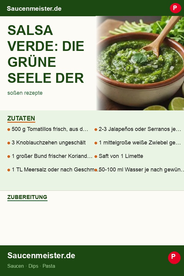 Pinterest Pin: Salsa Verde: Die grüne Seele der mexikanischen Küche
