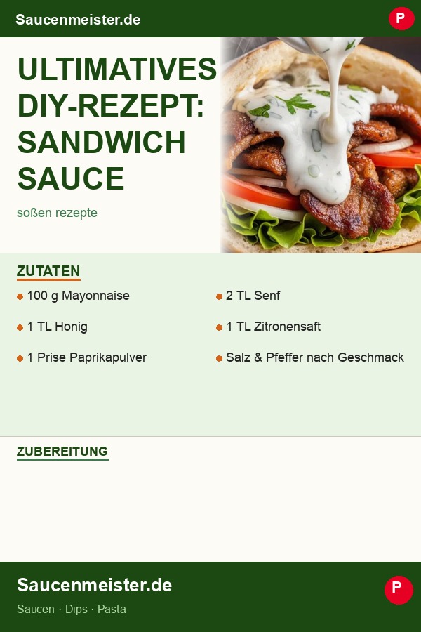 Pinterest Pin: Ultimatives DIY-Rezept: Sandwich Sauce selber machen in 5 Minuten