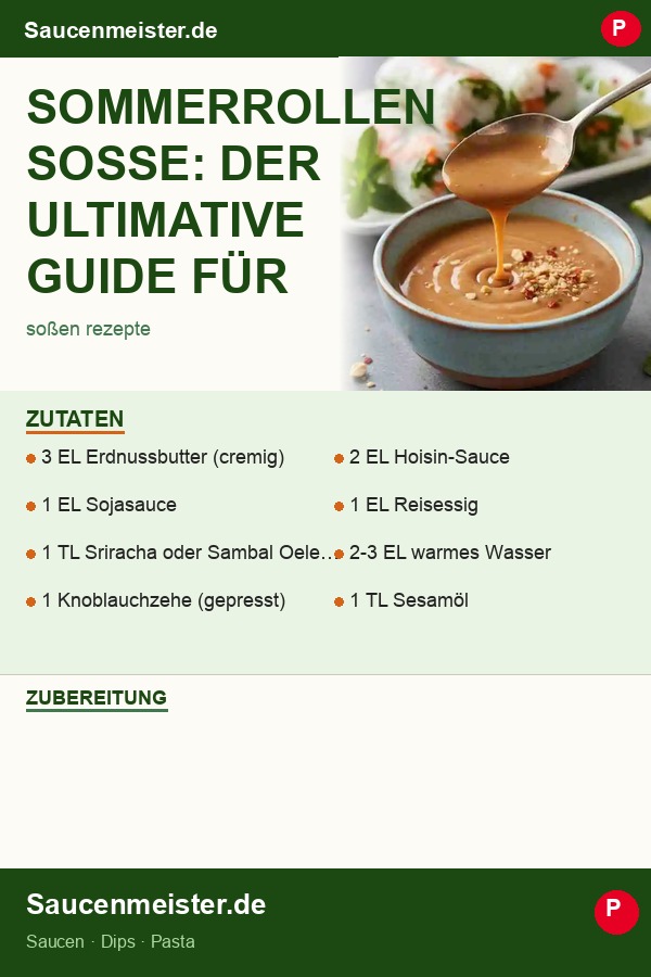Pinterest Pin: Sommerrollen Soße: Der ultimative Guide für perfekte vietnamesische Summer Rolls