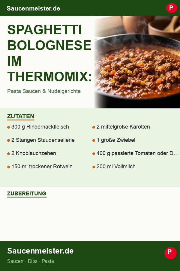 Pinterest Pin: Spaghetti Bolognese im Thermomix: So gelingt das authentische Ragù alla Bolognese