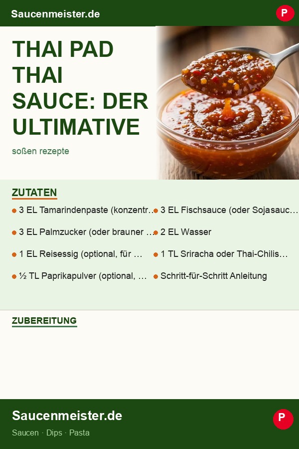 Pinterest Pin: Thai Pad Thai Sauce: Der ultimative Guide mit authentischem Rezept
