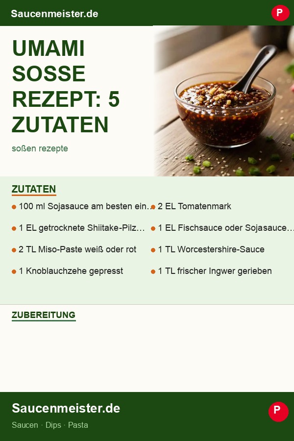 Pinterest Pin: Umami Soße Rezept: 5 Zutaten für restaurant-würdigen Geschmack